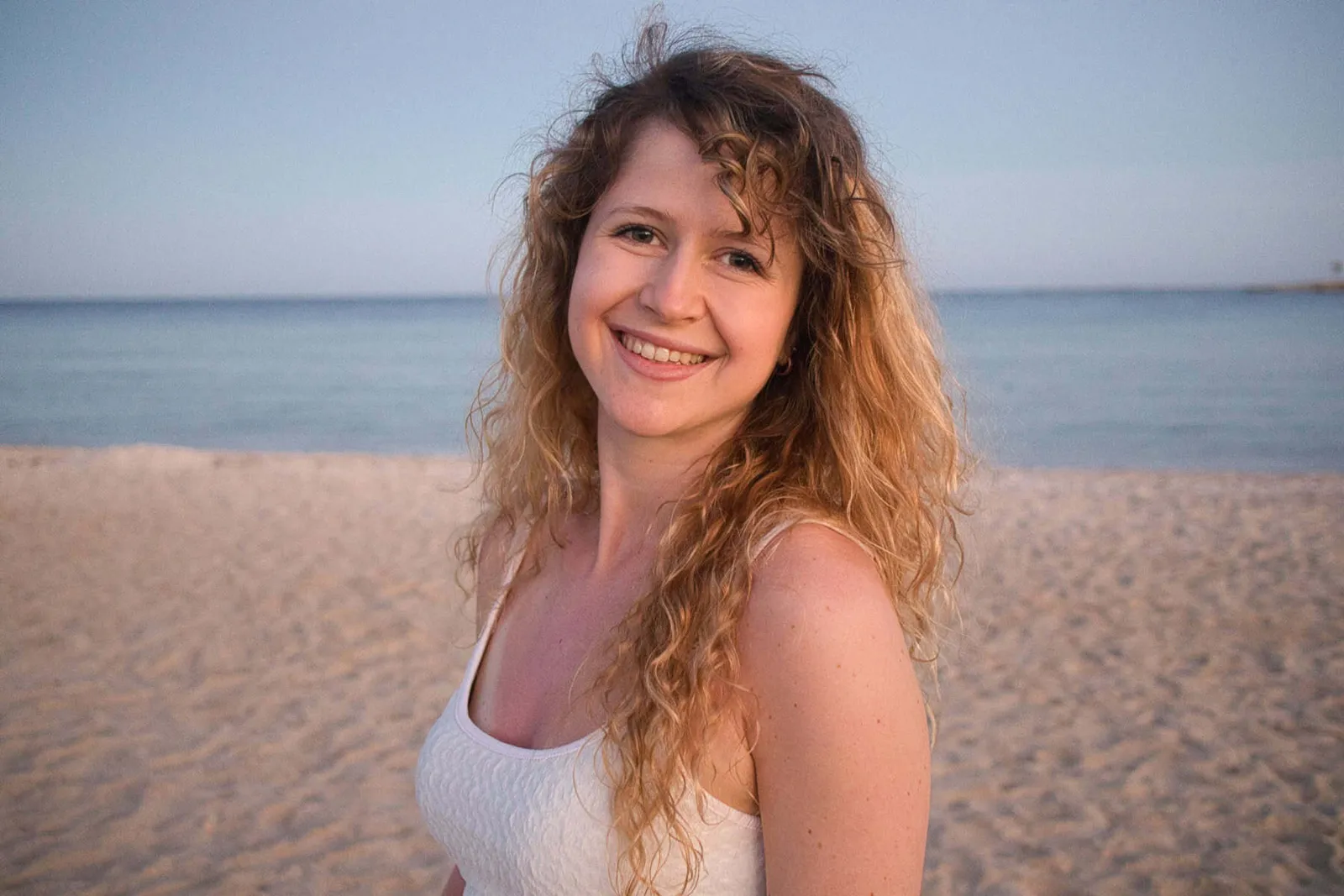 Natascha Renk am Strand